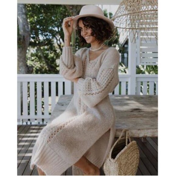 💕SPELL & THE GYPSY💕 Knit Midi Sweater Dress  S/M - Picture 6 of 16